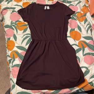 DIVIDED T-shirt Dress with pockets and Cinched Waist